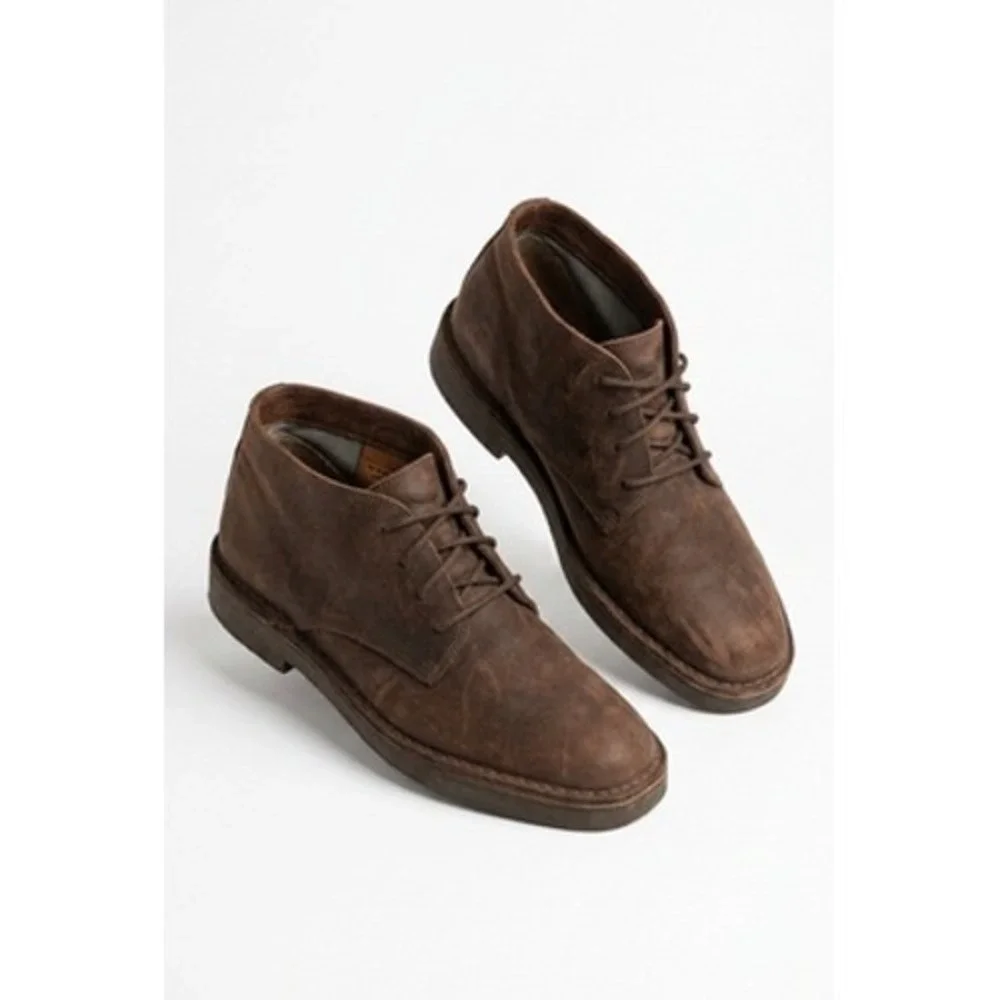 VTG Arizona Jean Company Chukka Ankle Boots Men 9 Brown Leather Lace Up Casual